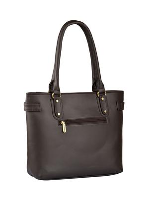 brown leatherette regular handbag - 15021131 - Standard Image - 2