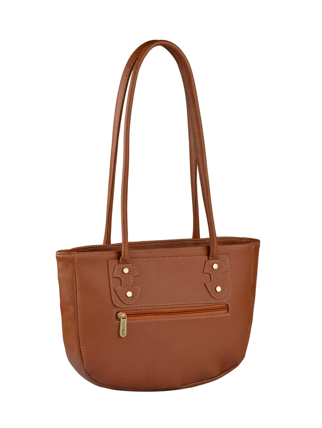 tan leatherette regular handbag - 15021141 - Zoom Image - 2