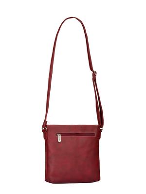 maroon leatherette regular sling bag - 15021148 - Standard Image - 2