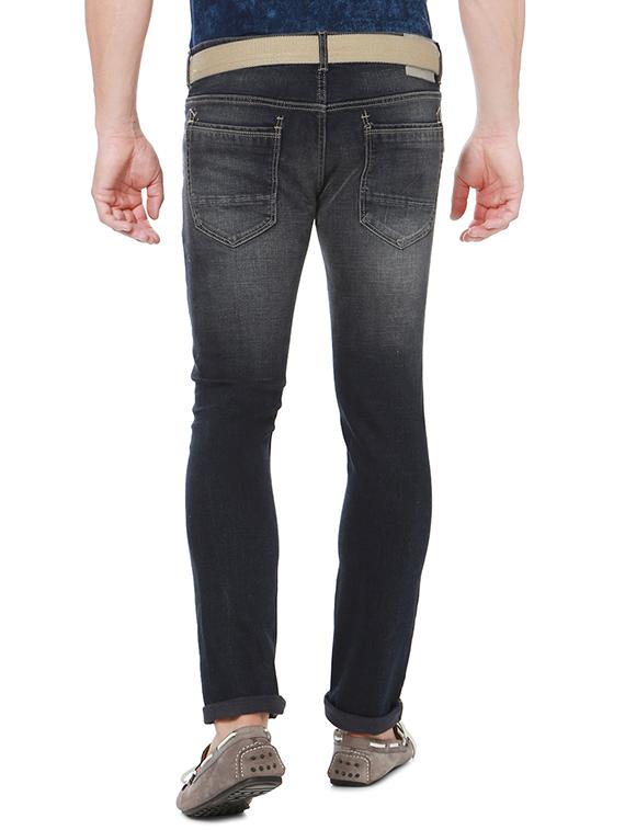 black cotton ripped jeans - 15021318 - Zoom Image - 2