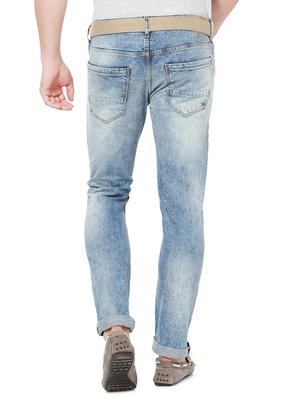 blue cotton washed jeans - 15021320 - Standard Image - 2