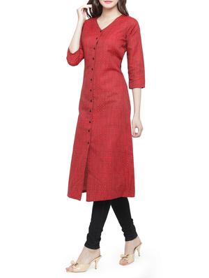 A-line printed kurta - 15021584 - Standard Image - 2