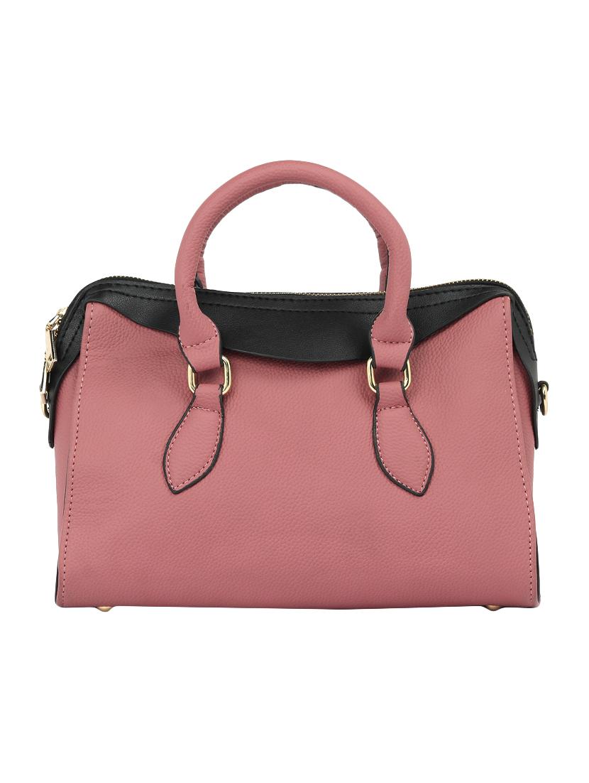 pink leatherette regular handbag - 15021672 - Zoom Image - 2