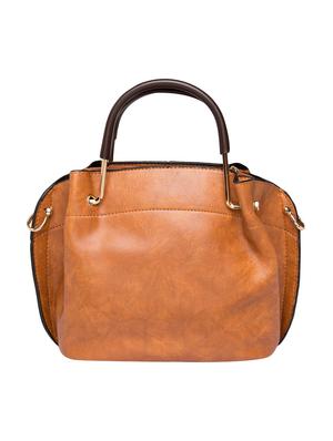 brown leatherette regular handbag - 15021677 - Standard Image - 2