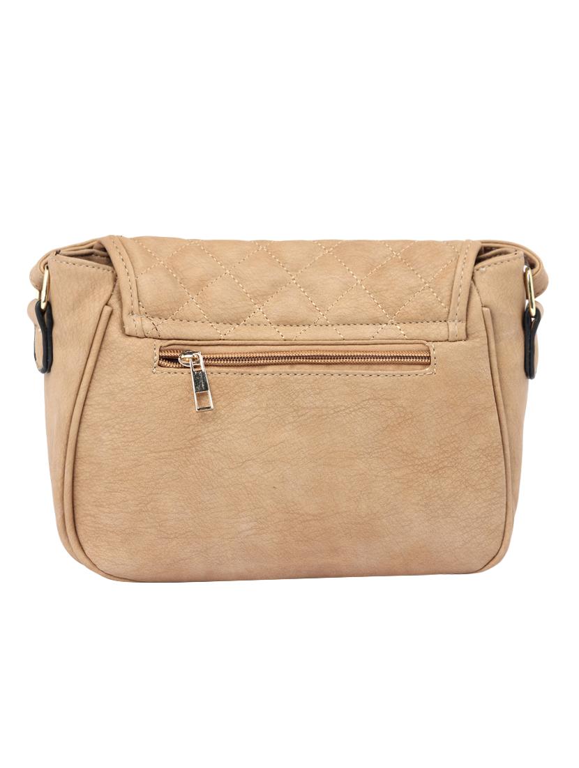 beige leatherette regular sling bag - 15021681 - Zoom Image - 2