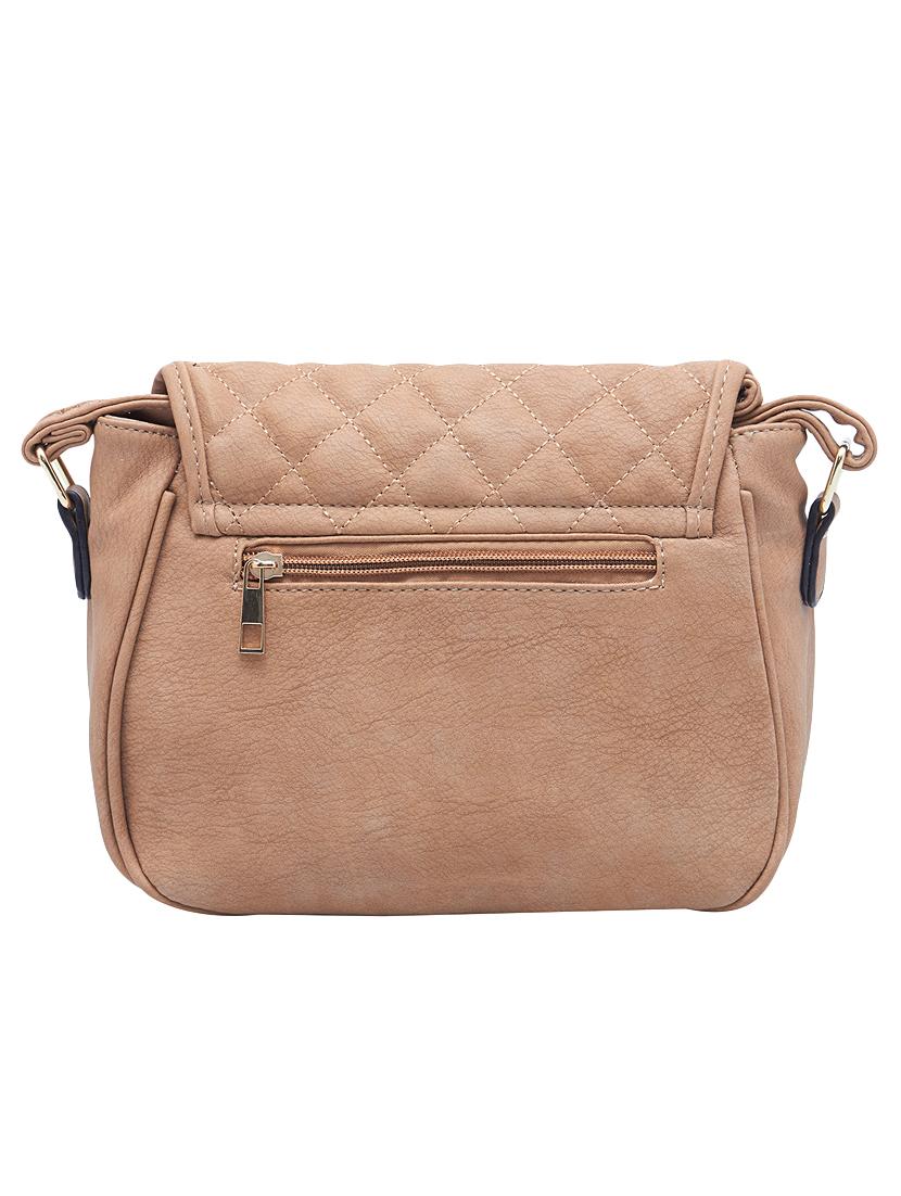 beige leatherette regular sling bag - 15021683 - Zoom Image - 2