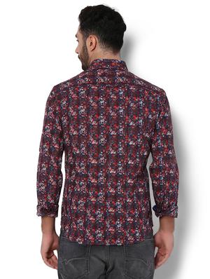 red cotton casual shirt - 15022721 - Standard Image - 2