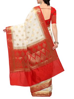 banarasi silk saree with blouse - 15023145 - Standard Image - 2