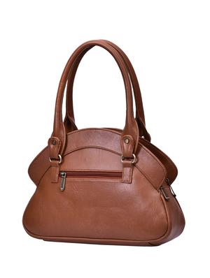 tan leatherette regular handbag - 15023436 - Standard Image - 2