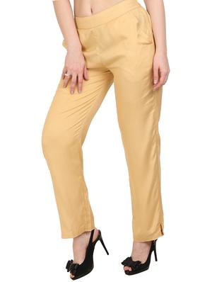 beige rayon palazzo - 15023448 - Standard Image - 2
