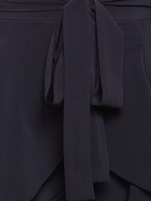 navy blue crepe ruffled palazzo - 15023644 - Standard Image - 5