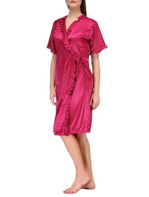 pink satin sleepwear robe - 15023788 - Standard Image - 2