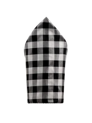 black and white silk pocketsquare - 15023989 - Standard Image - 2