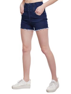 dark blue denim shorts - 15024375 - Standard Image - 2