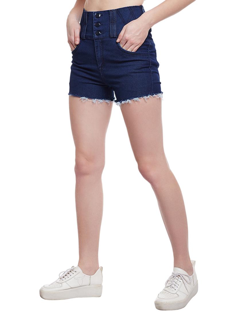 dark blue denim shorts - 15024375 - Zoom Image - 2