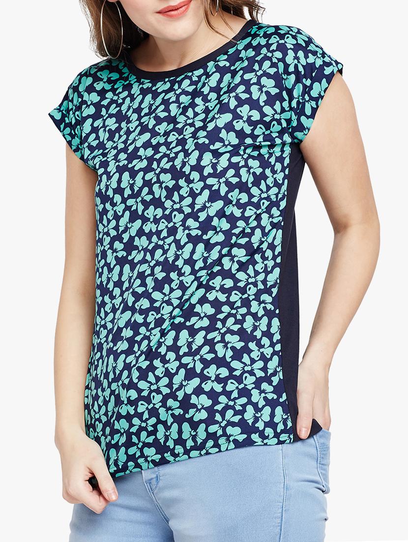 blue floral top - 15024866 - Zoom Image - 2