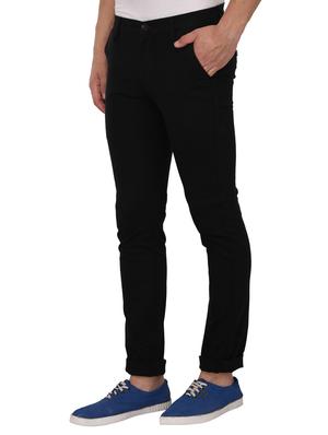 black cotton blend chinos - 15024914 - Standard Image - 2