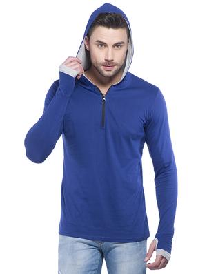 navy blue cotton thumb hole tshirt - 15024972 - Standard Image - 2