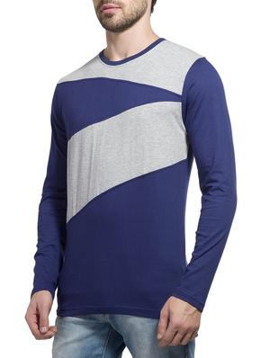 blue cotton cut and sew t-shirt - 15024979 - Standard Image - 2