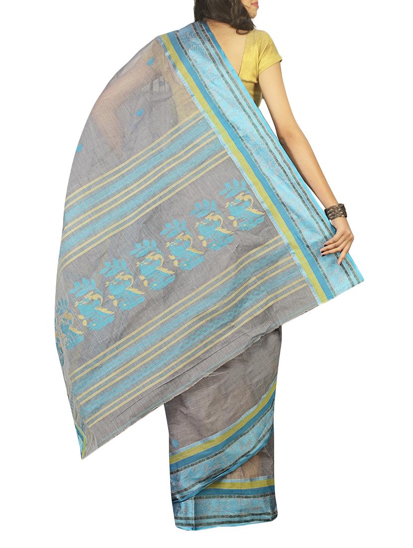 BENGAL COTTON HANDLOOM SAREE - 15025056 - Zoom Image - 2