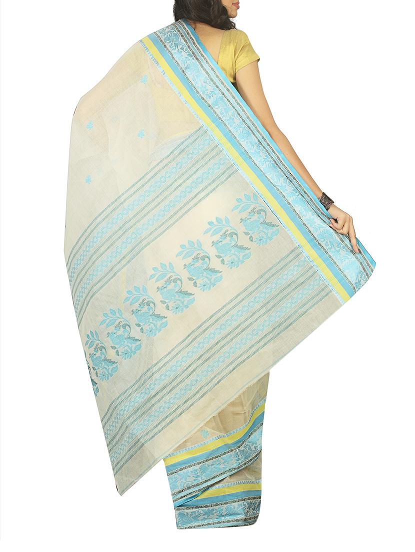 BENGAL COTTON HANDLOOM SAREE - 15025060 - Zoom Image - 2