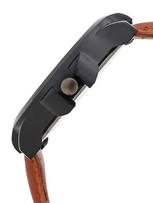LOF Black Round Dial Leather Strap Men's Multi function Analog watch - LW2008 - 15025100 - Standard Image - 2