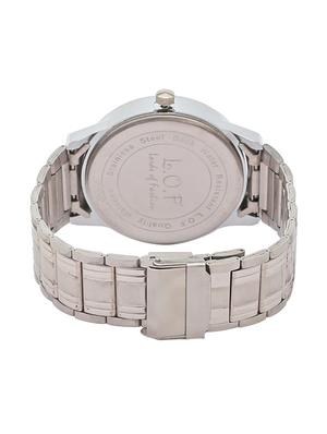 LOF Blue Round Dial Metal Strap Men's Multi function Analog watch - LW3009 - 15025115 - Standard Image - 2