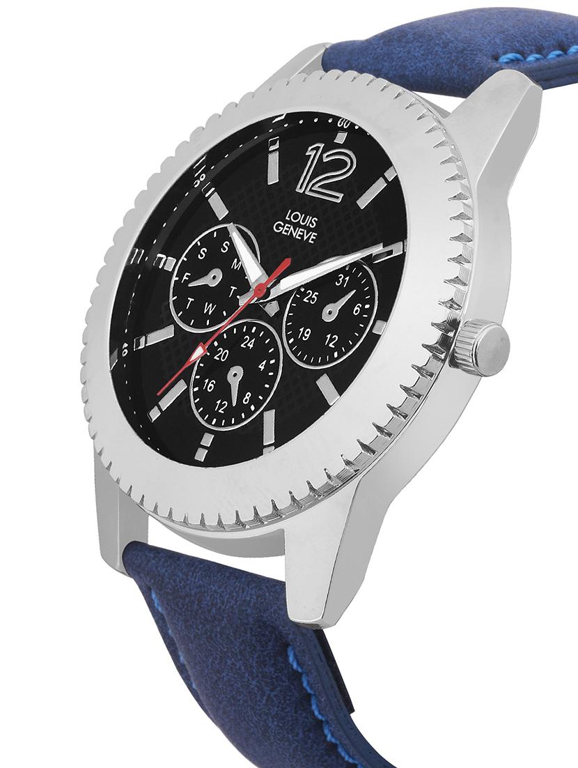 LOUIS GENEVE Black Dial Watch For Men - LG-MW-51-BLUE-203 - 15025594 - Zoom Image - 2