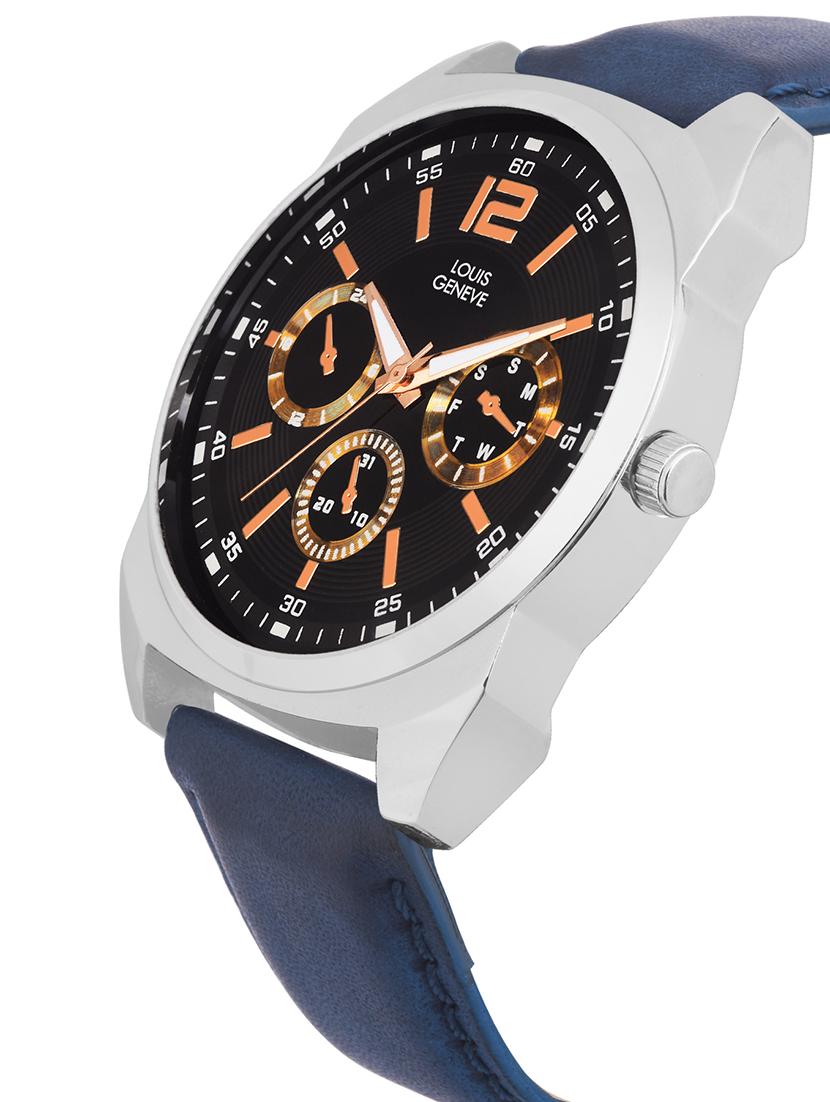 LOUIS GENEVE Black Dial Watch For Men - LG-MW-GBLUE-208 - 15025599 - Zoom Image - 2