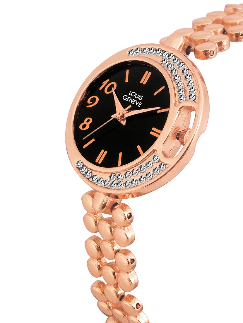 LOUIS GENEVE Black Dial Watch For Women - LG-LW-SS-CBLACK-110 - 15025743 - Zoom Image - 2