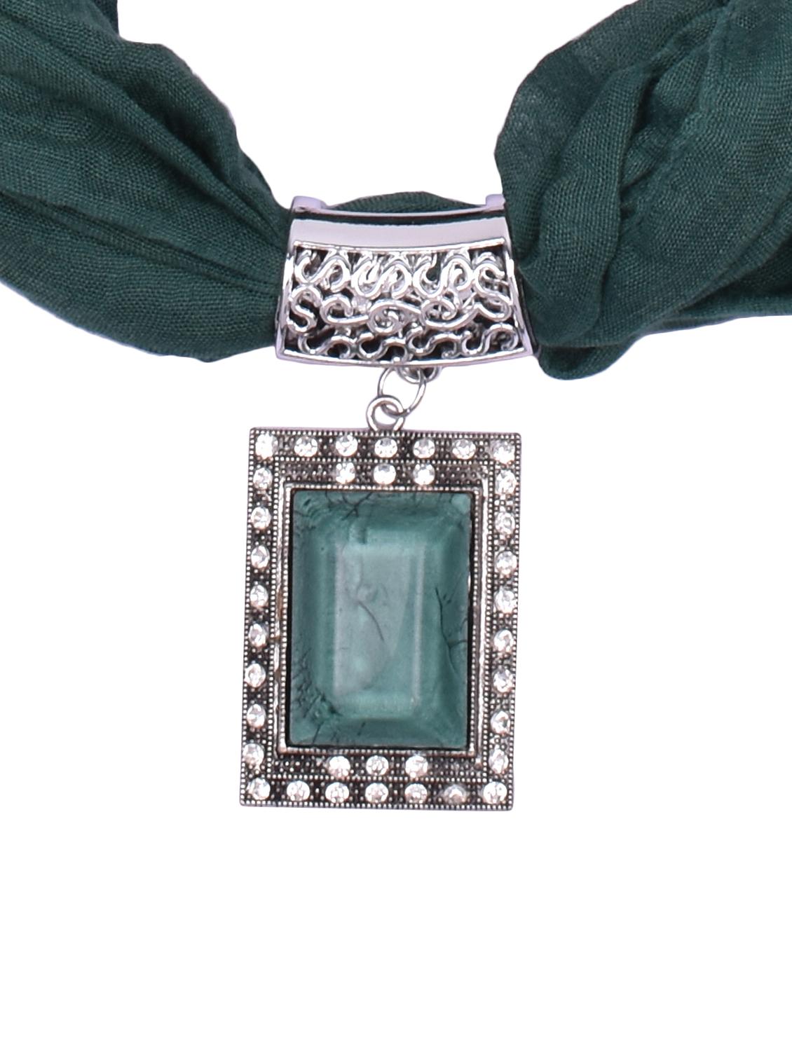 green cotton scarf - 15025824 - Zoom Image - 2