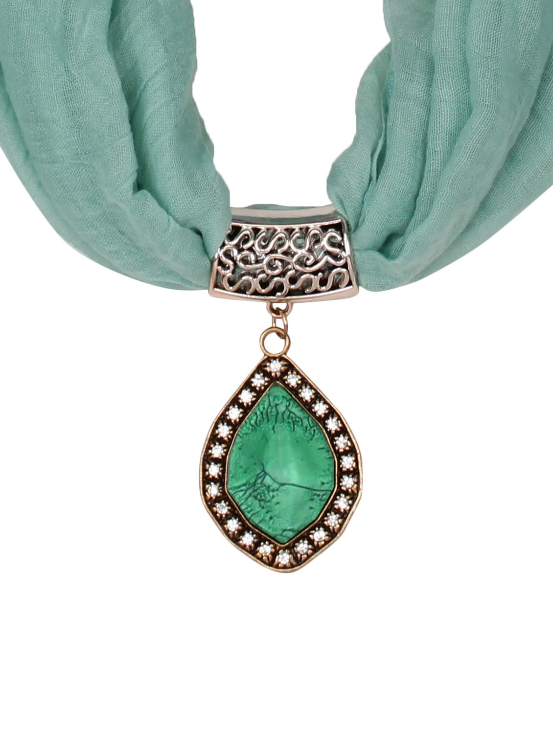 green cotton scarf - 15025858 - Zoom Image - 2
