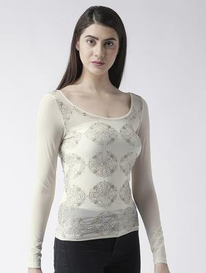 embellished polyester top - 15026137 - Standard Image - 2
