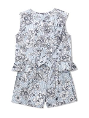 blue cotton playsuit - 15026263 - Standard Image - 2