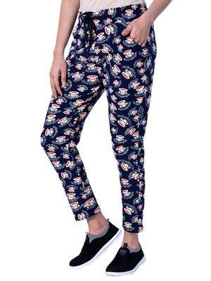 blue printed cotton pajama - 15026450 - Standard Image - 2