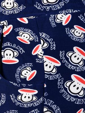 blue printed cotton pajama - 15026450 - Standard Image - 5