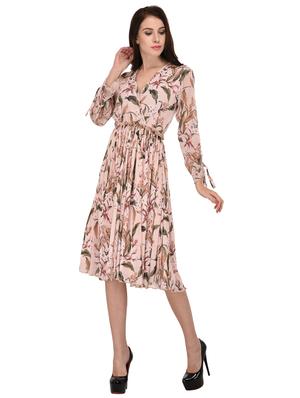 frill detail empire-line dress - 15026749 - Standard Image - 2