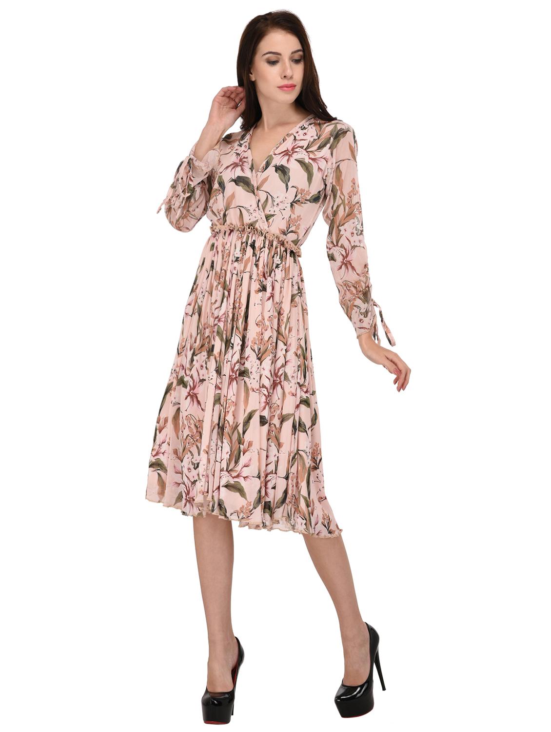 frill detail empire-line dress - 15026749 - Zoom Image - 2