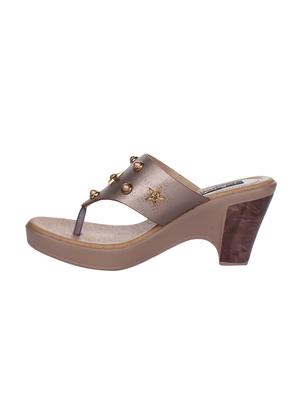 metallic open thong sandal - 15027127 - Standard Image - 2