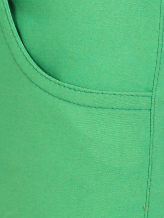 solid green cotton lycra jegging - 15027532 - Zoom Image - 5
