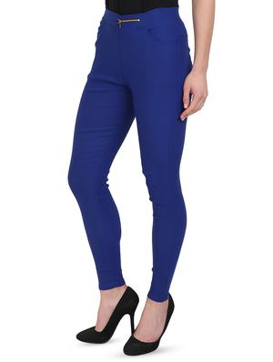blue cotton lycra jeggings - 15027545 - Standard Image - 2
