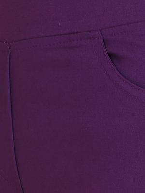 purple cotton lycra jeggings - 15027553 - Standard Image - 5