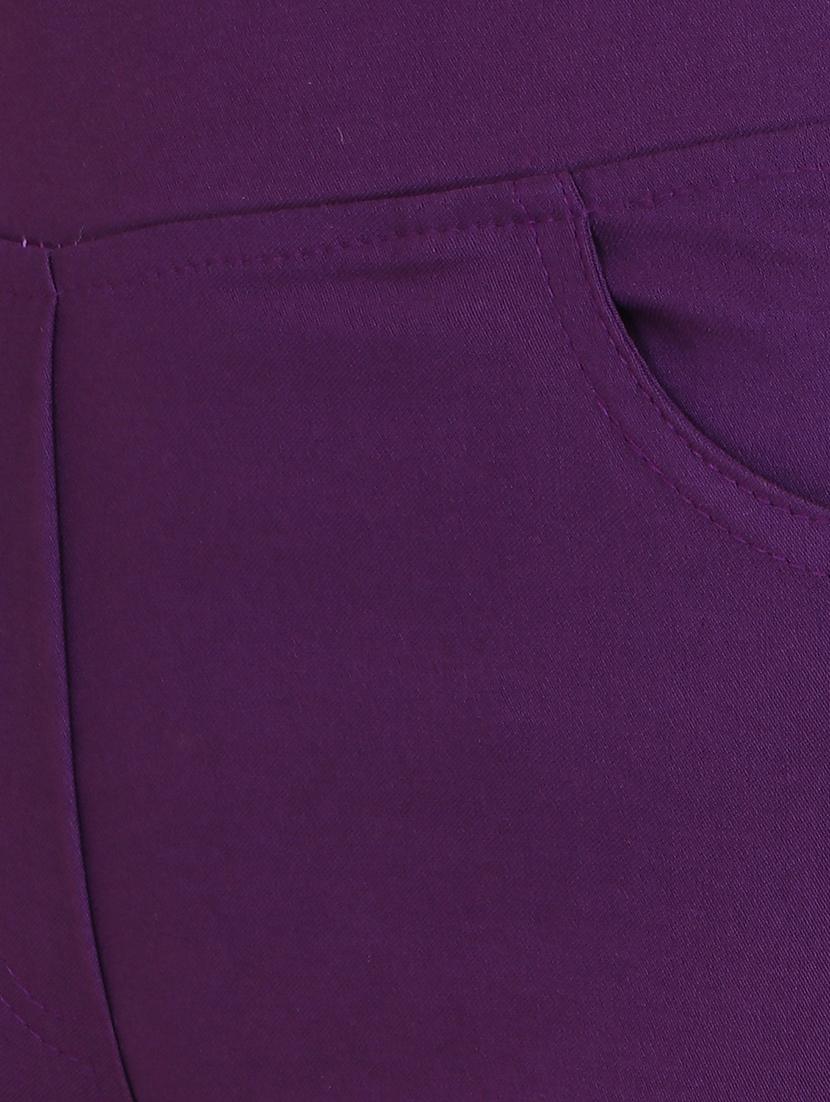 purple cotton lycra jeggings - 15027553 - Zoom Image - 5