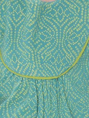 green cotton aline kurti - 15027924 - Standard Image - 5