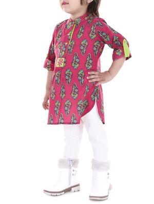 pink cotton kurti - 15027928 - Standard Image - 2