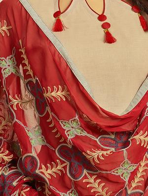 Embroidered unstitched churidaar suit - 15027969 - Standard Image - 2