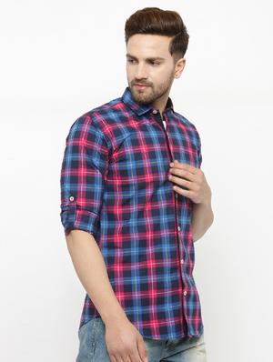 blue cotton casual shirt - 15028915 - Standard Image - 2