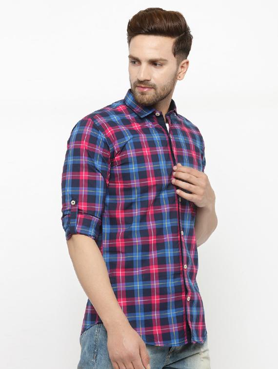 blue cotton casual shirt - 15028915 - Zoom Image - 2