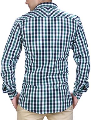 green cotton casual shirt - 15028993 - Standard Image - 2