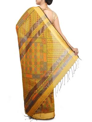 Floral handloom saree with blouse - 15029215 - Standard Image - 2